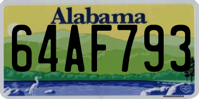 AL license plate 64AF793