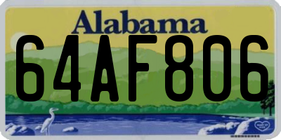 AL license plate 64AF806