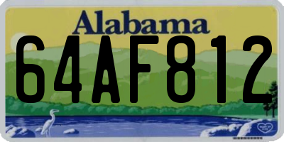 AL license plate 64AF812