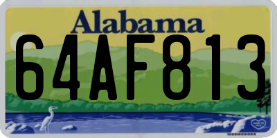 AL license plate 64AF813
