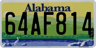 AL license plate 64AF814