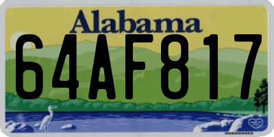 AL license plate 64AF817