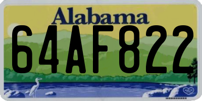 AL license plate 64AF822
