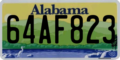 AL license plate 64AF823