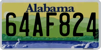 AL license plate 64AF824