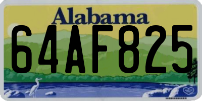 AL license plate 64AF825