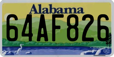 AL license plate 64AF826