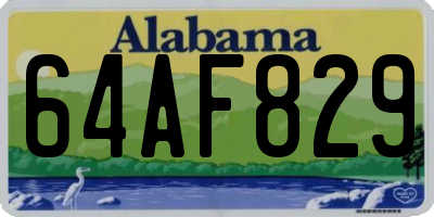 AL license plate 64AF829