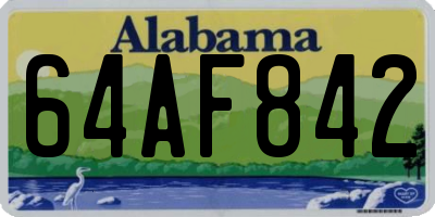 AL license plate 64AF842