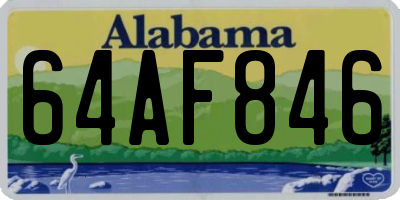 AL license plate 64AF846