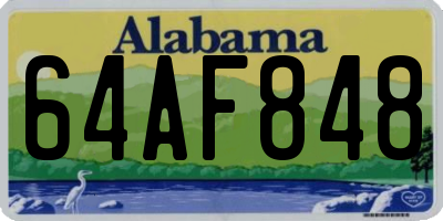 AL license plate 64AF848