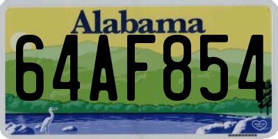 AL license plate 64AF854