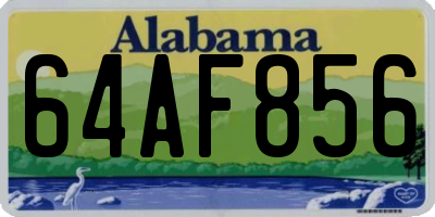 AL license plate 64AF856