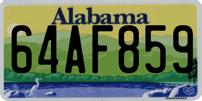 AL license plate 64AF859