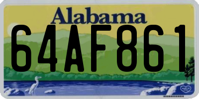 AL license plate 64AF861