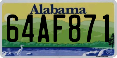AL license plate 64AF871