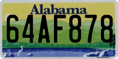 AL license plate 64AF878