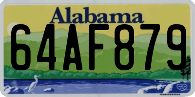 AL license plate 64AF879
