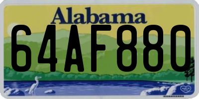 AL license plate 64AF880