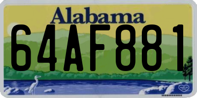 AL license plate 64AF881