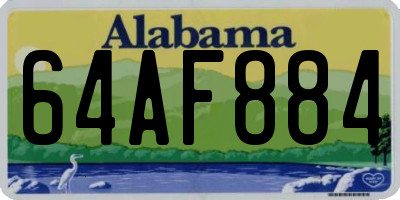 AL license plate 64AF884