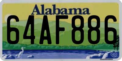 AL license plate 64AF886