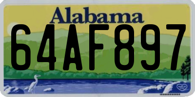 AL license plate 64AF897