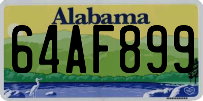 AL license plate 64AF899