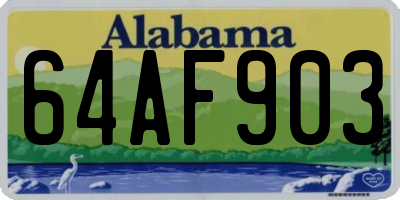 AL license plate 64AF903