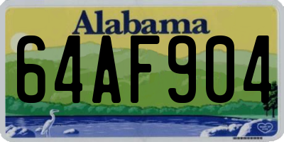 AL license plate 64AF904
