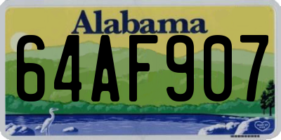 AL license plate 64AF907