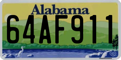 AL license plate 64AF911