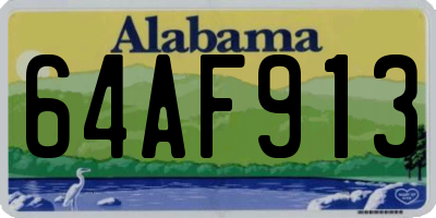 AL license plate 64AF913