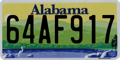 AL license plate 64AF917