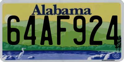 AL license plate 64AF924