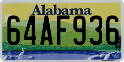 AL license plate 64AF936
