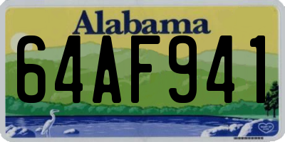 AL license plate 64AF941
