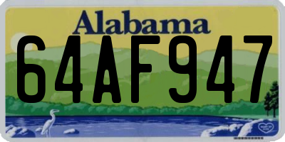 AL license plate 64AF947