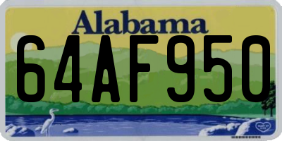 AL license plate 64AF950