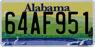 AL license plate 64AF951