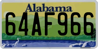 AL license plate 64AF966