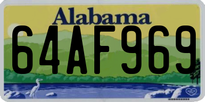 AL license plate 64AF969