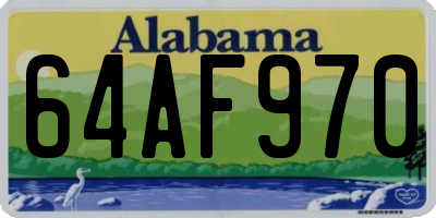 AL license plate 64AF970