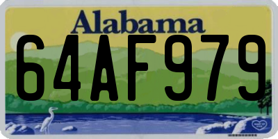 AL license plate 64AF979