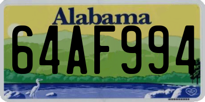 AL license plate 64AF994