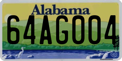 AL license plate 64AG004