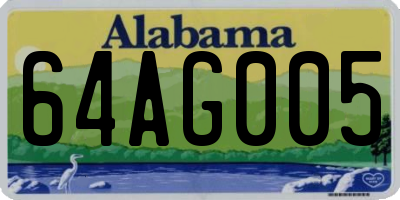 AL license plate 64AG005