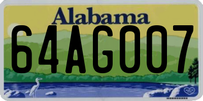 AL license plate 64AG007