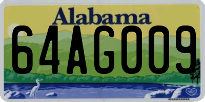 AL license plate 64AG009