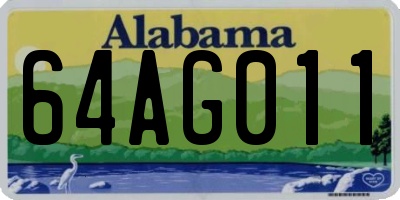 AL license plate 64AG011